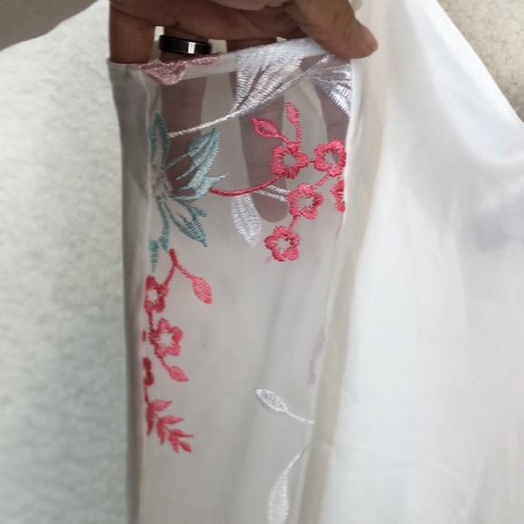 NWOT INC International Concepts Intimates White Sheer Panel Nightie SIZE XS - Picture 6 of 9